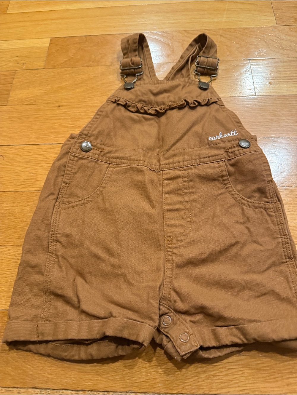 Carhartt girls overalls shorts size 18 months.